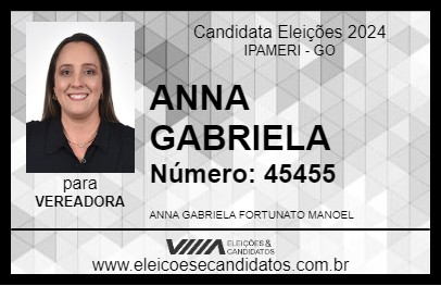 Candidato ANNA GABRIELA 2024 - IPAMERI - Eleições