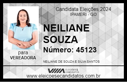 Candidato NEILIANE SOUZA 2024 - IPAMERI - Eleições