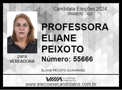 Candidato PROFESSORA ELIANE PEIXOTO 2024 - IPAMERI - Eleições