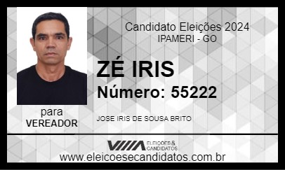 Candidato ZÉ IRIS 2024 - IPAMERI - Eleições