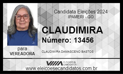 Candidato CLAUDIMIRA 2024 - IPAMERI - Eleições