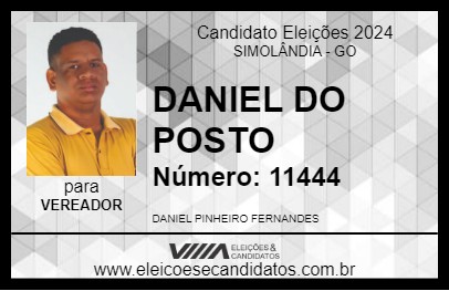 Candidato DANIEL DO POSTO 2024 - SIMOLÂNDIA - Eleições