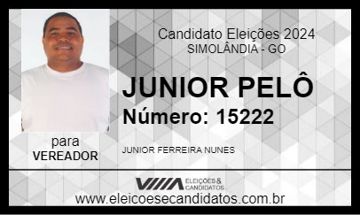 Candidato JUNIOR PELÔ 2024 - SIMOLÂNDIA - Eleições