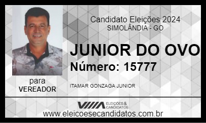 Candidato JUNIOR DO OVO 2024 - SIMOLÂNDIA - Eleições