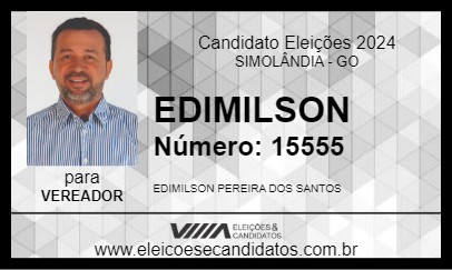 Candidato EDIMILSON 2024 - SIMOLÂNDIA - Eleições