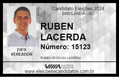 Candidato RUBEN LACERDA 2024 - SIMOLÂNDIA - Eleições