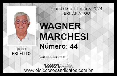 Candidato WAGNER  MARCHESI 2024 - BRITÂNIA - Eleições