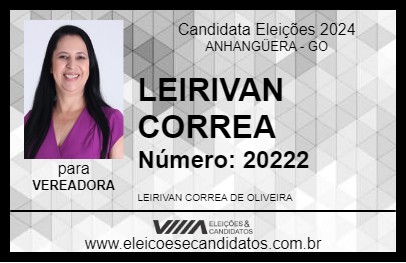 Candidato LEIRIVAN CORREA 2024 - ANHANGÜERA - Eleições