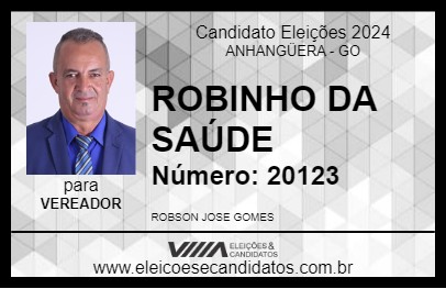 Candidato ROBINHO DA SAÚDE 2024 - ANHANGÜERA - Eleições