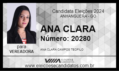 Candidato ANA CLARA 2024 - ANHANGÜERA - Eleições