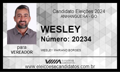 Candidato WESLEY 2024 - ANHANGÜERA - Eleições