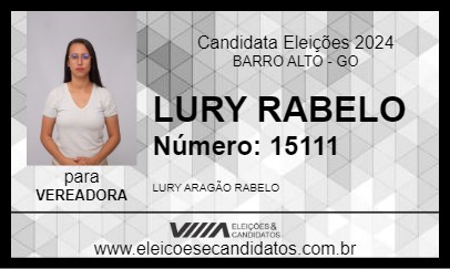 Candidato LURY RABELO 2024 - BARRO ALTO - Eleições