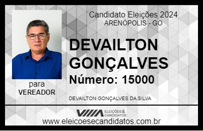 Candidato DEVAILTON GONÇALVES 2024 - ARENÓPOLIS - Eleições