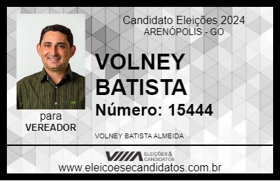 Candidato VOLNEY BATISTA 2024 - ARENÓPOLIS - Eleições