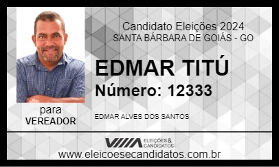 Candidato EDMAR TITÚ 2024 - SANTA BÁRBARA DE GOIÁS - Eleições