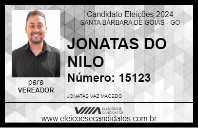 Candidato JONATAS DO NILO 2024 - SANTA BÁRBARA DE GOIÁS - Eleições