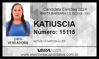 Candidato KATIUSCIA 2024 - SANTA BÁRBARA DE GOIÁS - Eleições