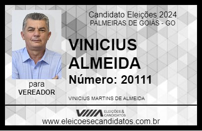 Candidato VINICIUS ALMEIDA 2024 - PALMEIRAS DE GOIÁS - Eleições