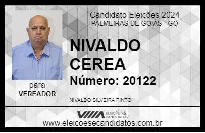 Candidato NIVALDO CEREA 2024 - PALMEIRAS DE GOIÁS - Eleições