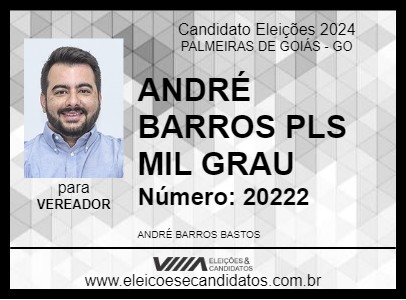 Candidato ANDRÉ BARROS PLS MIL GRAU 2024 - PALMEIRAS DE GOIÁS - Eleições