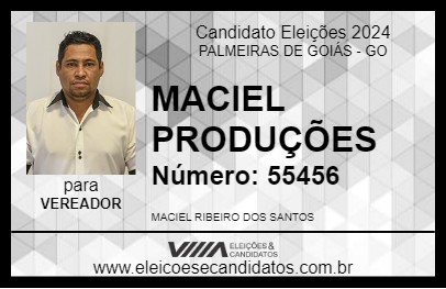 Candidato MACIEL PRODUÇÕES 2024 - PALMEIRAS DE GOIÁS - Eleições