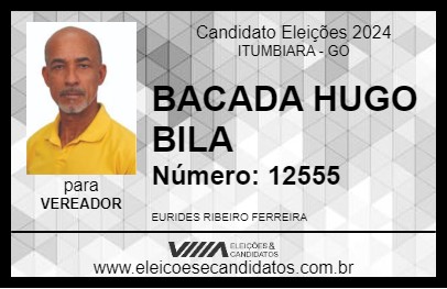 Candidato BACADA HUGO BILA 2024 - ITUMBIARA - Eleições