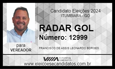 Candidato RADAR GOL 2024 - ITUMBIARA - Eleições