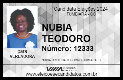 Candidato NUBIA TEODORO 2024 - ITUMBIARA - Eleições