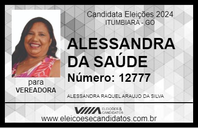 Candidato ALESSANDRA DA SAÚDE 2024 - ITUMBIARA - Eleições