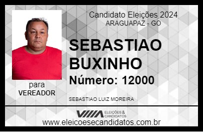 Candidato SEBASTIAO BUXINHO 2024 - ARAGUAPAZ - Eleições