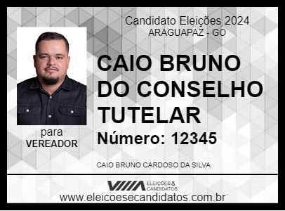 Candidato CAIO BRUNO 2024 - ARAGUAPAZ - Eleições