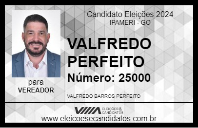 Candidato VALFREDO PERFEITO 2024 - IPAMERI - Eleições