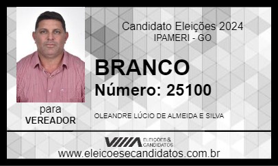 Candidato BRANCO 2024 - IPAMERI - Eleições