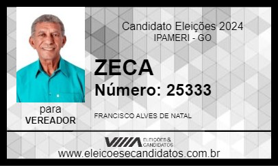 Candidato ZECA 2024 - IPAMERI - Eleições