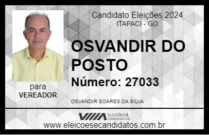 Candidato OSVANDIR DO POSTO 2024 - ITAPACI - Eleições