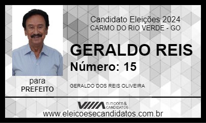 Candidato GERALDO REIS 2024 - CARMO DO RIO VERDE - Eleições