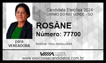 Candidato ROSÂNE 2024 - CARMO DO RIO VERDE - Eleições