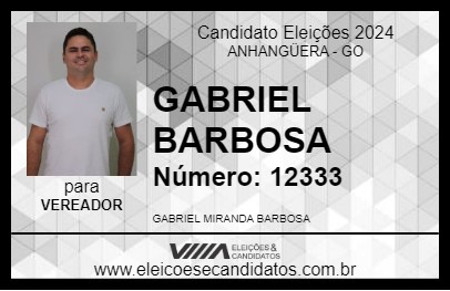 Candidato GABRIEL BARBOSA 2024 - ANHANGÜERA - Eleições