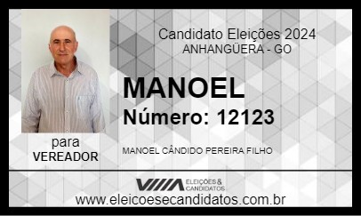 Candidato MANOEL 2024 - ANHANGÜERA - Eleições