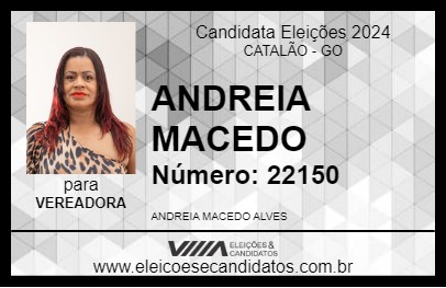 Candidato ANDREIA MACEDO 2024 - CATALÃO - Eleições