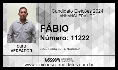 Candidato FÁBIO 2024 - ANHANGÜERA - Eleições