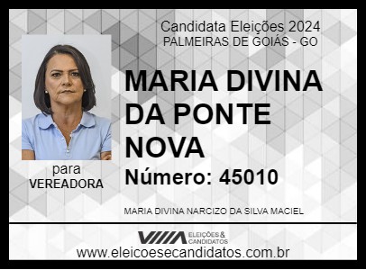 Candidato MARIA DIVINA DA PONTE NOVA 2024 - PALMEIRAS DE GOIÁS - Eleições