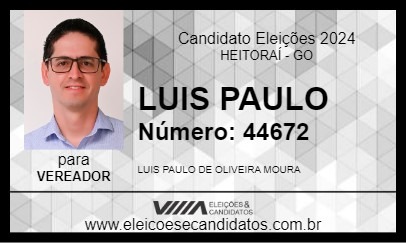 Candidato LUIS PAULO 2024 - HEITORAÍ - Eleições