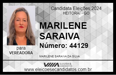 Candidato MARILENE SARAIVA 2024 - HEITORAÍ - Eleições