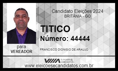 Candidato TITICO 2024 - BRITÂNIA - Eleições