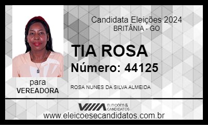 Candidato TIA ROSA 2024 - BRITÂNIA - Eleições