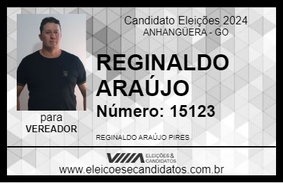 Candidato REGINALDO ARAÚJO 2024 - ANHANGÜERA - Eleições