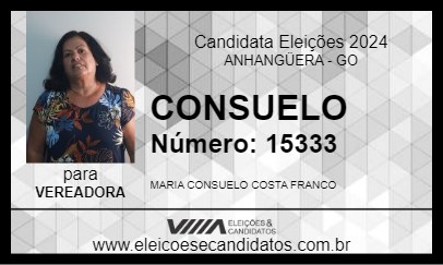 Candidato CONSUELO 2024 - ANHANGÜERA - Eleições