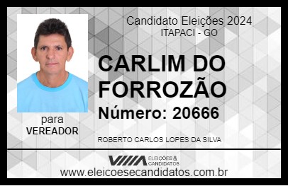 Candidato CARLIM DO FORROZÃO 2024 - ITAPACI - Eleições