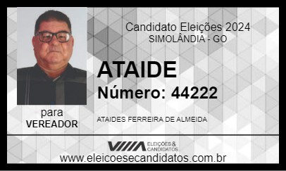 Candidato ATAIDE 2024 - SIMOLÂNDIA - Eleições